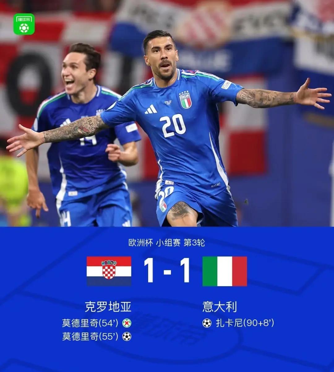 克罗地亚主场惜败意大利,提前无缘小组出线 克罗地亚主场惜败意大利,提前无缘小组出线